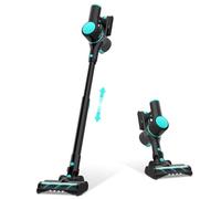 WOWGO Aspirateur sans Fil 30KPa,Léger,Moteur 250W sans Balais, 45mins,Batterie Amovible,Support Mural, Aspirateur Balai sans Fil sans Sac pour Poils d'animaux,Tapis,Sol Dur