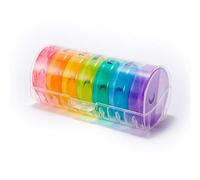 WOWHOUSE Pilulier hebdomadaire quotidien 7 jours avec motif résistant à l'humidité Multicolore