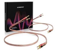WOWLED 2 Pack 13 AWG Speaker Cable with Gold Plated Banana Plug 1.5m 4.9 Feet Male to Male HiFi Speaker Audio Cable Speaker Cord for Home Theater