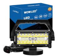 WOWLED Lampe de travail LED portable avec base magnétique, 17,8 cm, super lumineuse, étanche pour chantier, SUV, bateau, camion, camping en plein air, réparations automobiles, urgences