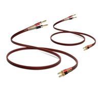 WOWLED - Lot de 2 câbles haut-parleurs HiFi OFC en cuivre pur avec fiche banane plaquée or mâle vers mâle 600 brins 14 AWG pour haut-parleur, système HiFi, home cinéma (2 m)
