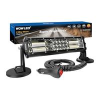 WOWLED Magnetic Light Bar Barre lumineuse magnétique, 30,5 cm, portable, pour allume-cigare, aimants puissants super lumineux, lampe de travail LED réglable sur 4 positions pour 4 x 4 véhicules
