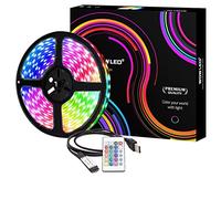 WOWLED - RGB LED Rétroéclairage TV 2M 60LEDs Alimenté par USB Multicolore SMD 5050 Kit de Bande de Lumières avec Télécommande 24 Touches pour TV à écran Plat, Moniteur PC, Décoration de Fête