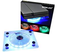 Wowled Ventilateur, refroidisseur LED RVB, Support pour Playstation 4, Accessoire avec mini-contrôleur pour consoles et ordinateurs portables