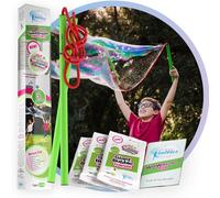 WOWMAZING Grand kit de Pompes - Comprend Une Grande Baguette de Pompes, 2 Paquets de poudres géantes et Un livret de Conseils et astuces - Pompes de Savon - Jouet d'extérieur