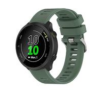 Wownadu 20mm Bracelet Compatible pour Garmin Forerunner 245 55 165 645 158 Vert Bracelets de Remplacement en Silicone Sport Strap Femme Homme, Accessoires (Pas de Tracker)