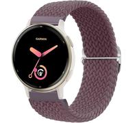 Wownadu 20mm Bracelet Nylon Compatible pour Garmin Vivoactive 6/5/3, Venu, Venu sq/sq 2, Forerunner 55/165/245/645 Bracelets de Remplacement en Tissu Femme Homme Violet Fumé (Pas de Tracker)