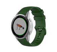 Wownadu Bracelet Quick Release 18mm Compatible pour Garmin Vivoactive 4S/ Vivomove 3S/ Venu 3S/ Venu 2S, Forerunner 255S/ 255S Music/ 265S Bracelets Vert Remplacement Silicone Sport Bands Strap