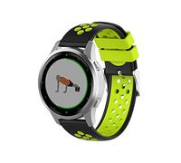 Wownadu Bracelet Quick Release 18mm Compatible pour Garmin Vivoactive 4S/ Vivomove 3S/ Venu 3S/ Venu 2S, Forerunner 255S/ 255S Music/ 265S Bracelets Vert Noir Remplacement Silicone Sport Bands Strap