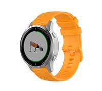 Wownadu Bracelet Quick Release 18mm Compatible pour Garmin Vivoactive 4S/ Vivomove 3S/ Venu 3S/ Venu 2S, Forerunner 255S/ 255S Music/ 265S Bracelets Jaune Remplacement Silicone Sport Bands Strap