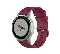 Wownadu Bracelet Quick Release 18mm Compatible pour Garmin Vivoactive 4S/ Vivomove 3S/ Venu 3S/ Venu 2S, Forerunner 255S/ 255S Music/ 265S Bracelets Sangria Remplacement Silicone Sport Bands Strap