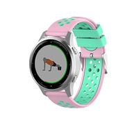 Wownadu Bracelet Quick Release 18mm Compatible pour Garmin Vivoactive 4S/ Vivomove 3S/ Venu 3S/ Venu 2S, Forerunner 255S/ 255S Music/ 265S Bracelets Rose Remplacement Silicone Sport Bands Strap
