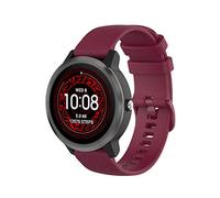 Wownadu Bracelet Quick Release 20mm Bracelet Compatible pour Garmin Vivoactive 5/3/3 Music, Venu/Venu 2 Plus, Venu Sq/Sq Music/Sq 2/Sq 2 Music Bracelets Sangria pour Vivomove 3/Trend/Sport/Style