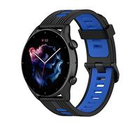 Wownadu Bracelet Quick Release 20mm Bracelet Compatible pour Garmin Vivoactive 5/3/3 Music, Venu/Venu 2 Plus, Venu Sq/Sq Music/Sq 2/Sq 2 Music Bracelets Bleu Noir pour Vivomove 3/Trend/Sport/Style