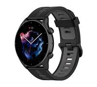 Wownadu Bracelet Quick Release 20mm Bracelet Compatible pour Garmin Vivoactive 5/3/3 Music, Venu/Venu 2 Plus, Venu Sq/Sq Music/Sq 2/Sq 2 Music Bracelets Gris Noir pour Vivomove 3/Trend/Sport/Style