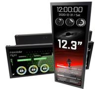 WOWNOVA Écran universel de 12,3" pour PC Build, mini moniteur d'affichage de la température PC, écran LCD à l'intérieur du boîtier de PC avec écran, accessoires de boîtier d'ordinateur mini écran LCD