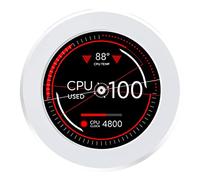 WOWNOVA Moniteur de température d'ordinateur AIO 2,1" - Écran LCD refroidisseur de processeur - Kit de mise à niveau pour systèmes de refroidissement à eau - Panneau de capteur PC - Boîtier ARGB