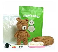 WoWoolies Amigurumi Kit complet avec crochet et crochet | Instructions étape par étape | Comprend fil, remplissage et yeux de sécurité | DIY cadeau créatif