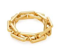 WOWORAMA Bracelet à chaîne épaisse pour femme - Bracelet élastique réglable à maillons épais - Doré/argenté, Adjustable Size, Alliage, Pas de gemme