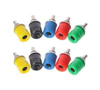 WOWOWO 10 Pcs 5 Couleur 4mm Femelle Fiche Banane Prise Connecteur Borne Audio De Reliure