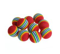 WOWOWO 10 pièces coloré Arc-en-Ciel en Mousse pour Animaux de Compagnie balles de récupération entraînement interactif Chien Jouet drôle