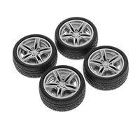 WOWOWO 4pcs 48mm Simulation Caoutchouc Roue Pneu Roue Jouet modèle Bricolage RC pièces de Rechange
