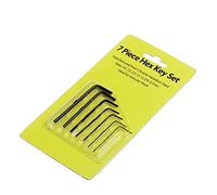 WOWOWO 7 pièces 0.7mm-3mm Mini hexagone Hexagonal clé Allen Ensemble clé Tournevis Trousse à Outils