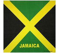 WOWOWO Bandeau Bandana Drapeau de la jamaïque Imprimer Unisexe carré Bandanas Coton Cheveux écharpe Biker Moto Foulard Hip-Hop Bandeau Patriotique Accessoire
