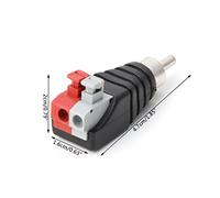 WOWOWO Câble de Haut-Parleur Câble A/V vers connecteur Audio RCA mâle