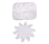 WOWOWO Cristal résine époxy Moule étoiles Lune Soleil éclipse Pendentif Bricolage Moule en Silicone