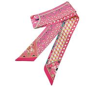 WOWOWO Dames Filles rétro Doux Satin Bandeau Sac à Main poignée Ruban écharpe Bandeau Nouveau