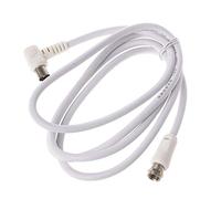WOWOWO Mâle Blanc de 9,5 mm à 90 degrés au Type F câble d'antenne Satellite coaxial mâle de télévision