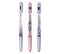 WOWOWO Stylo à Bille LED coloré Liquide Quicksand 0.5mm Stylo à Bille Baguette Magique école Papeterie Fournitures de Bureau pour l'écriture