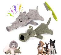 Wowpetsmart Invincible Chewanimals, Wowpetsmart for Heavy Chewers, Calming Elephant Toy for Dogs Small, Dog Chew Toys for Pet Anxiety Relief, Built-in Sound and Teeth Cleaning (Elephant, Wolf)