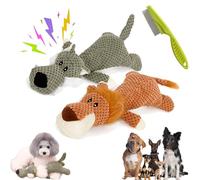 Wowpetsmart Invincible Chewanimals, Wowpetsmart for Heavy Chewers, Calming Elephant Toy for Dogs Small, Dog Chew Toys for Pet Anxiety Relief, Built-in Sound and Teeth Cleaning (Lion, Wolf)