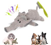 Wowpetsmart Invincible Chewanimals, Wowpetsmart for Heavy Chewers, Calming Elephant Toy for Dogs Small, Dog Chew Toys for Pet Anxiety Relief, Built-in Sound and Teeth Cleaning (Elephant)