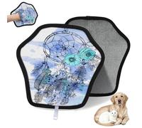 WowPrint 1 paire d'attrape-rêves indien pour chat et chien - Gants électrostatiques réutilisables pour poils d'animaux domestiques - Outil de brosse pour canapé, vêtements, tapis, meubles, siège de