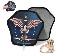 WowPrint America Eagle Lot de 2 gants d'épilation pour chat et chien, drapeau aigle, réutilisables, électrostatiques, brosse pour canapé, vêtements, tapis, meubles, siège de voiture
