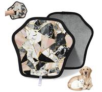 WowPrint Art Fractal Marble Gant d'épilation d'animaux domestiques pour chat et chien Gants électrostatiques réutilisables Brosse Outil pour canapé, vêtements, tapis, meubles, siège de voiture