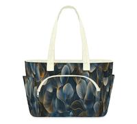 WowPrint Art Leaf Sac fourre-tout léger matelassé pour femme, grande sacoche à fermeture éclair, sac à bandoulière pour voyage, travail, salle de sport