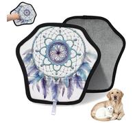 WowPrint Attrape-rêves ethnique bohème - Gant d'épilation pour chat et chien - Réutilisables - Électrostatiques - Brosse pour canapé, vêtements, tapis, meubles, siège de voiture
