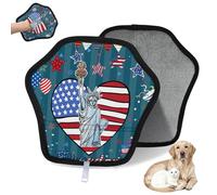 WowPrint Celebrations American Fneedom Day Gant d'épilation pour chat et chien Gants électrostatiques réutilisables Brosse pour canapé, vêtements, tapis, meubles, siège de voiture