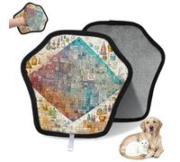 WowPrint Chimie Lot de 2 gants d'épilation pour chat et chien - Réutilisables - Électrostatiques - Brosse pour canapé, vêtements, tapis, meubles, siège de voiture