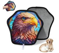 WowPrint Colorful Eagles Lot de 2 gants d'épilation électrostatiques réutilisables pour animaux domestiques pour canapé, vêtements, tapis, meubles, siège de voiture