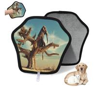 WowPrint Elephant In Dry Tree Gant d'épilation d'animaux domestiques pour chat chien éléphant réutilisable électrostatiques gants brosse outil pour canapé, vêtements, tapis, meubles, siège de voiture