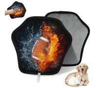 WowPrint Fire Water - Lot de 2 gants d'épilation de football américain pour chat et chien - Réutilisables - Électrostatiques - Brosse pour canapé, vêtements, tapis, meubles, siège de voiture
