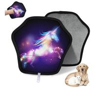 WowPrint Galaxy Hourse Gant d'épilation de licorne pour chat et chien, réutilisable, électrostatique, brosse pour canapé, vêtements, tapis, meubles, siège de voiture