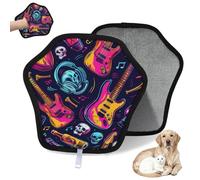 WowPrint Gant d'épilation coloré Rock Music pour chat et chien - Réutilisables - Électrostatiques - Brosse pour canapé, vêtements, tapis, meubles, siège de voiture