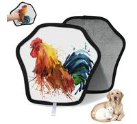 WowPrint Gant d'épilation de coq d'animal pour chat, chien, ferme, coq réutilisable, électrostatique, brosse pour canapé, vêtements, tapis, meubles, siège de voiture