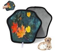 WowPrint Gant d'épilation de feuilles d'érable dans l'eau pour chat et chien, feuilles d'automne, gants électrostatiques réutilisables, brosse pour canapé, vêtements, tapis, meubles, siège de voiture
